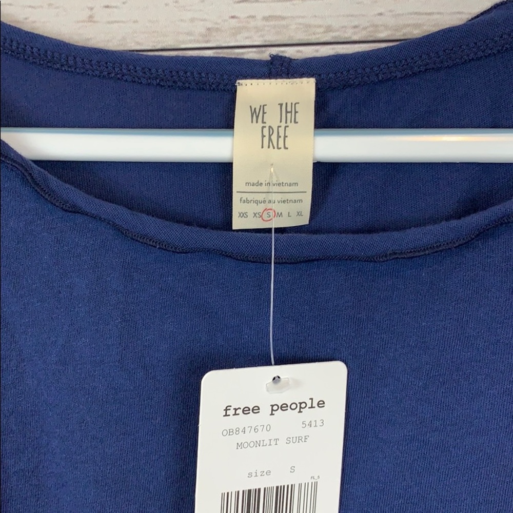NWT Free People Bird Gang Crop Top Bell Sleeve - Picture 6 of 8